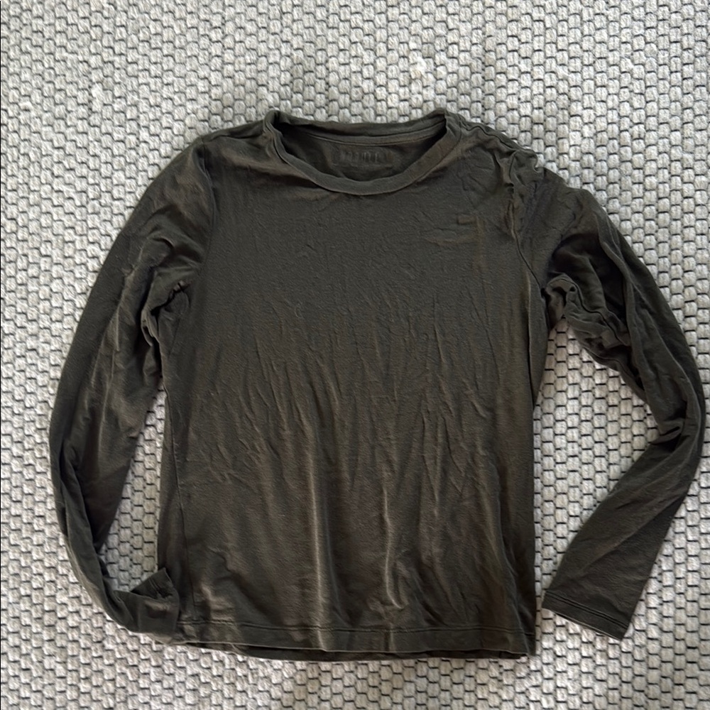 Nobull women’s Olive Green Long Sleeve Shirt